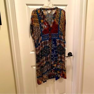 Bright, patterned sheer babydoll dress from Sundance.